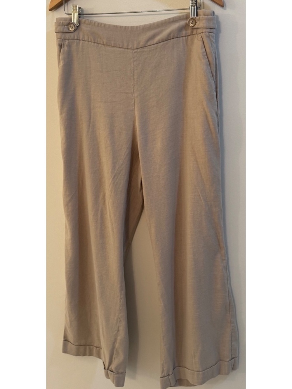 Talbots Women's Beige Linen Blend Dress Pants Size 10